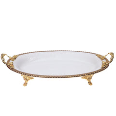 AB-65 38x23cm Oval Dish White (G)