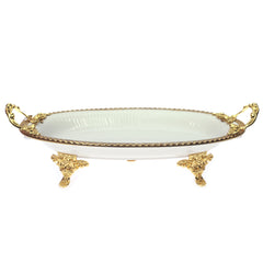 AB-66 33x20cm Oval Dish White (G)