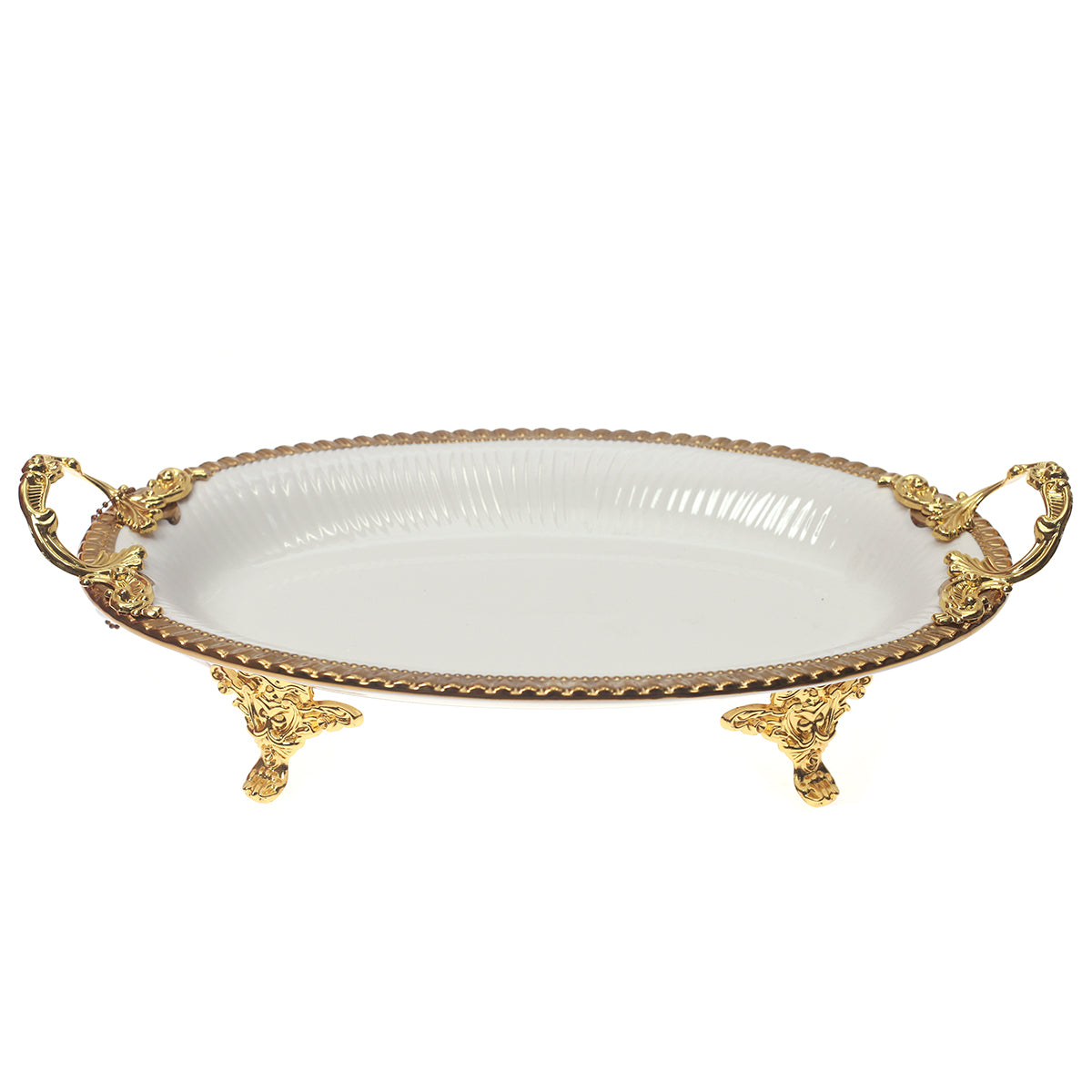 AB-66 33x20cm Oval Dish White (G)