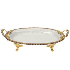 AB-66 33x20cm Oval Dish White (G)