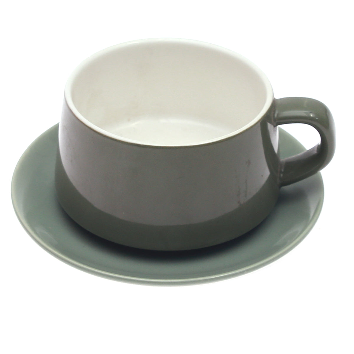 Soup Cup & Saucer Green 7876-8