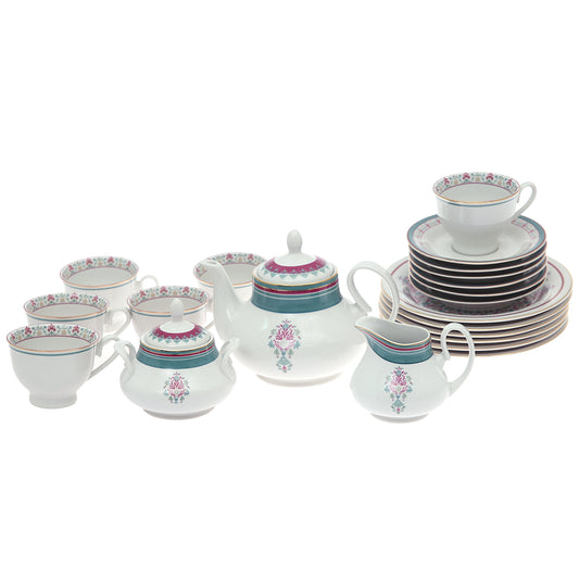 23Pcs Tea Set Floral Elegance - Habitt