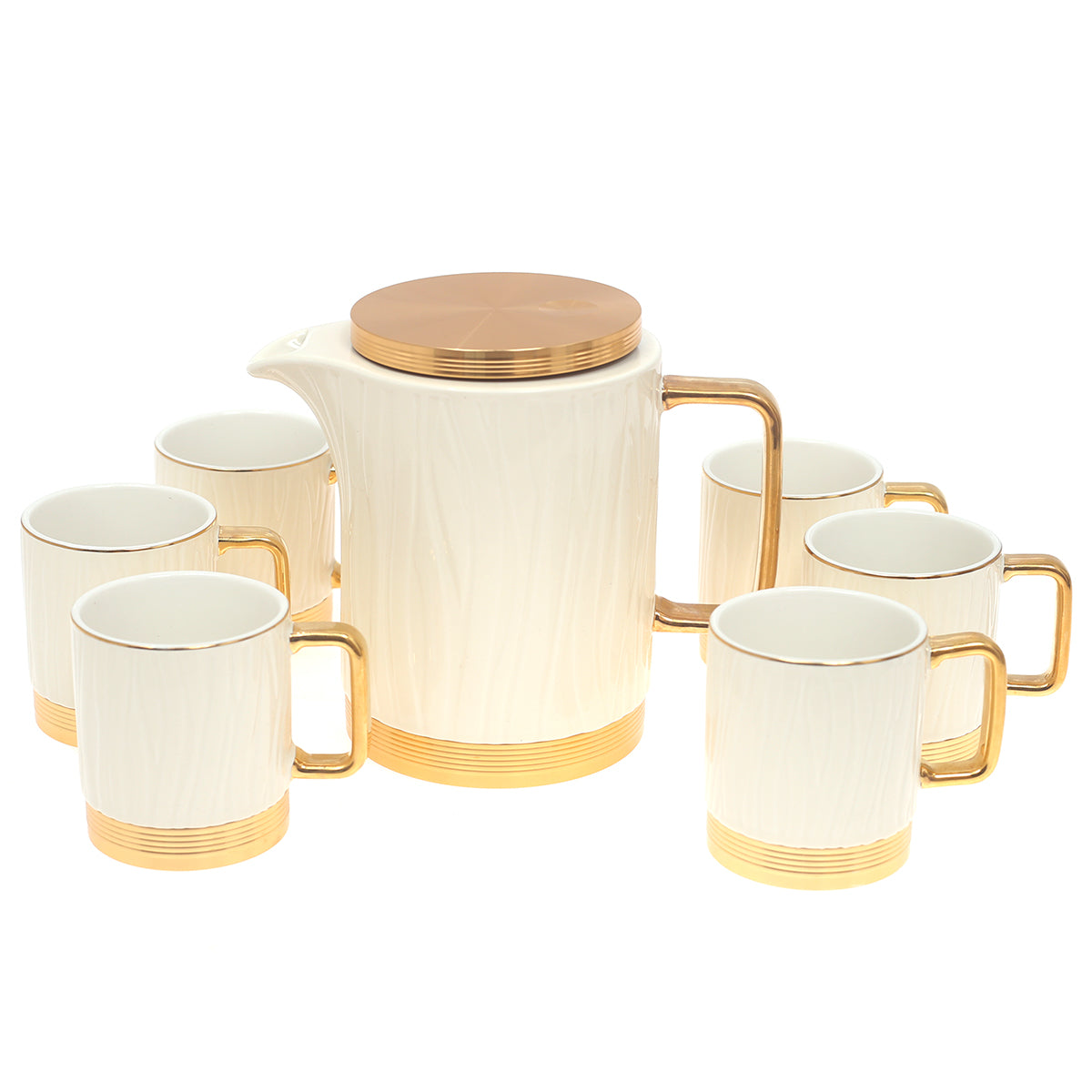 8Pcs Coffee Set White