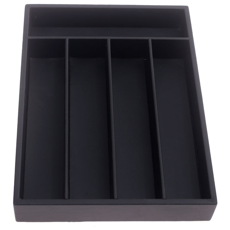 Leather Cutlury Box Black - Habitt