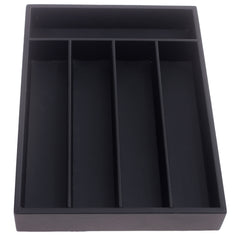 Leather Cutlury Box Black