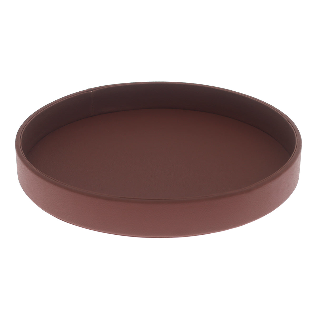 Round Platter Tray Brown