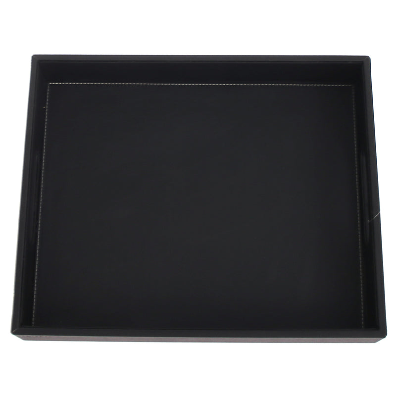 Leatherette Tray Black L - Habitt