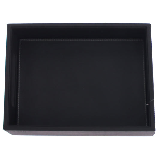 Leatherette Tray Black S - Habitt