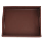 Leatherette Tray Brown L - Habitt