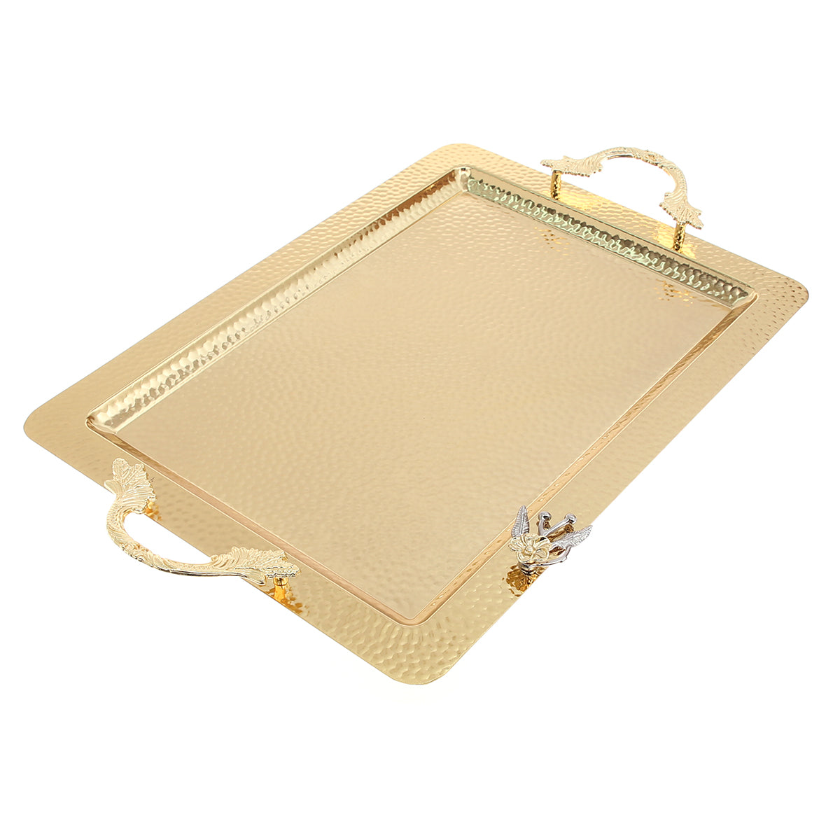 Hammered Rectangle Tray Large G-2626 - Habitt