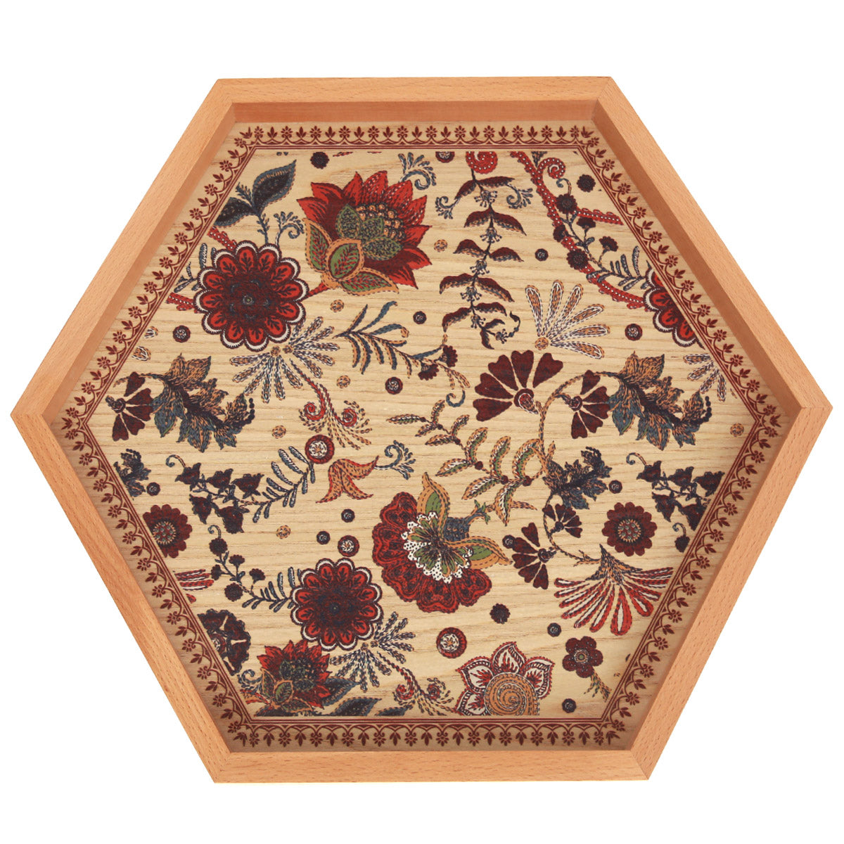 Kashmiri Tray Hexagon