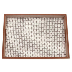 Rectangle Tray White Grey S 7631-11