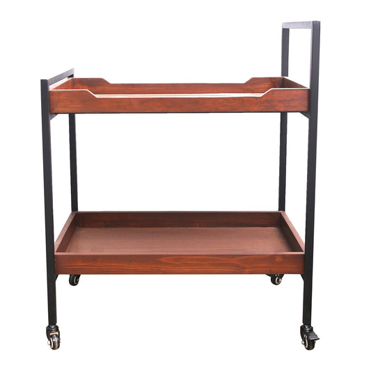 2 Step Wooden Tea Trolley New - Habitt