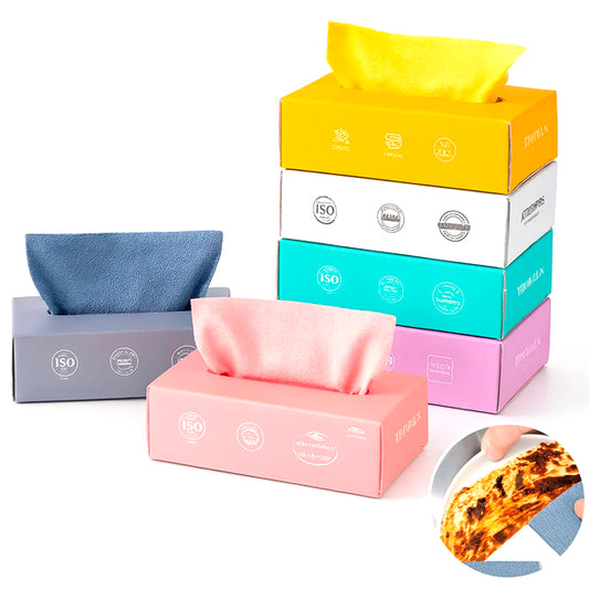 1 Box (20pcs) Microfiber Cleaning Cloths – Reusable & Multi-Purpose Wipes