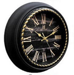 Oreo Wall Clock – 13.75-Inch Antique Brown Wall Clock with Plastic Frame and Roman/Standard Numerals