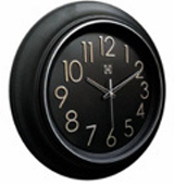 Heritage Prague 2 Wall Clock 18 x 18 Inch – Black Dial with Silver Accents & Contemporary Classic Design (Plastic)