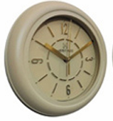Heritage Wall Clock CLK-035G – 15" Beige & Gold
