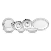 Shadow Bloom Dinner Set – Dark Florals with Deep, Timeless Elegance (22 / 30 / 43 PCS) - Habitt