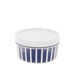1pc Stripe Small Plastic Storage Jars with Airtight Lids 400 ml– Teal Green, Red, White & Coffee Brown