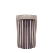 1pc Large Stripe Storage Jar 1500ml – Airtight Plastic Kitchen Container for Dry Food, Coffee, Snacks & Spices (Red, Grey, Green,White) - Habitt