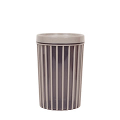 1pc Large Stripe Storage Jar 1500ml – Airtight Plastic Kitchen Container for Dry Food, Coffee, Snacks & Spices (Red, Teal, Green, Coffee, Brown)