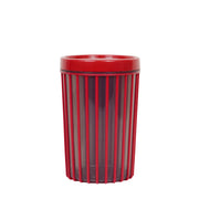 1pc Large Stripe Storage Jar 1500ml – Airtight Plastic Kitchen Container for Dry Food, Coffee, Snacks & Spices (Red, Grey, Green,White) - Habitt