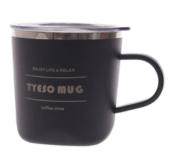 TYESO Insulated Coffee Mug with Lid – Stainless Steel Travel Cup (Pink, Black, Light Blue, Blue)