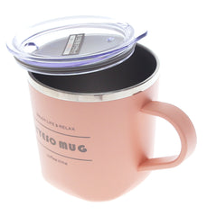 TYESO Insulated Coffee Mug with Lid – Stainless Steel Travel Cup (Pink, Black, Light Blue, Blue)