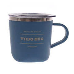 TYESO Insulated Coffee Mug with Lid – Stainless Steel Travel Cup (Pink, Black, Light Blue, Blue)