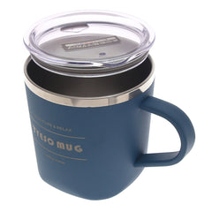 TYESO Insulated Coffee Mug with Lid – Stainless Steel Travel Cup (Pink, Black, Light Blue, Blue)