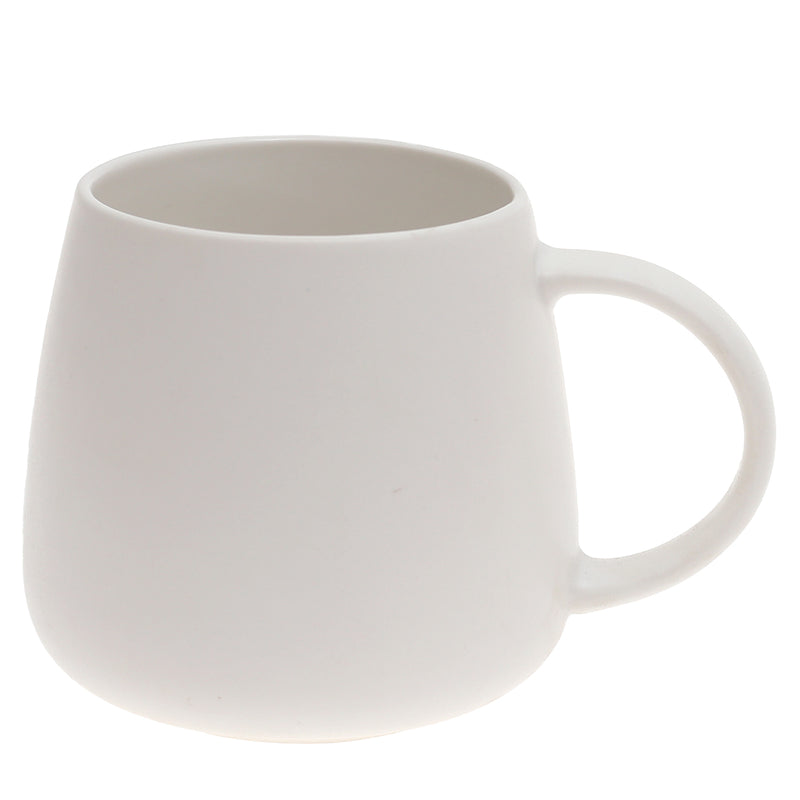 Minimalist Ceramic Mug 490ml – Matte Black or White - Habitt