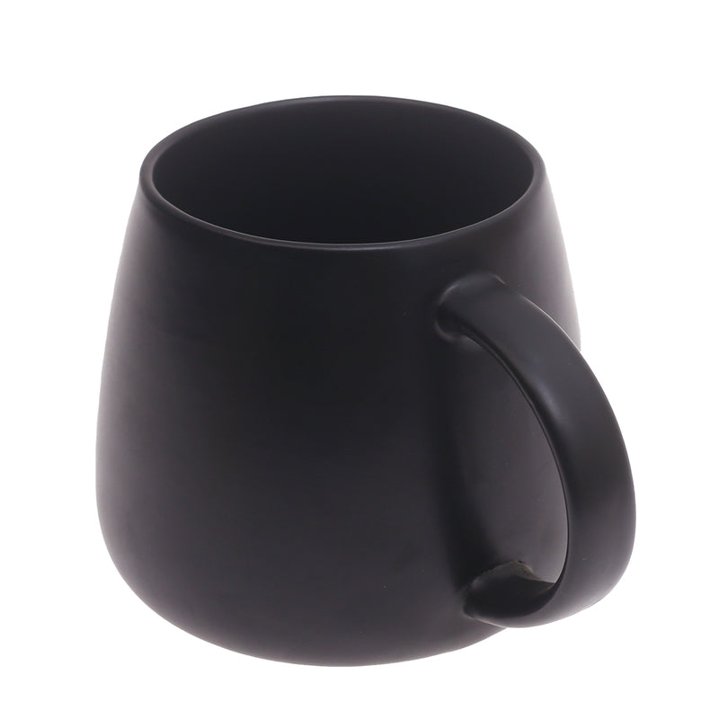 Minimalist Ceramic Mug 490ml – Matte Black or White - Habitt