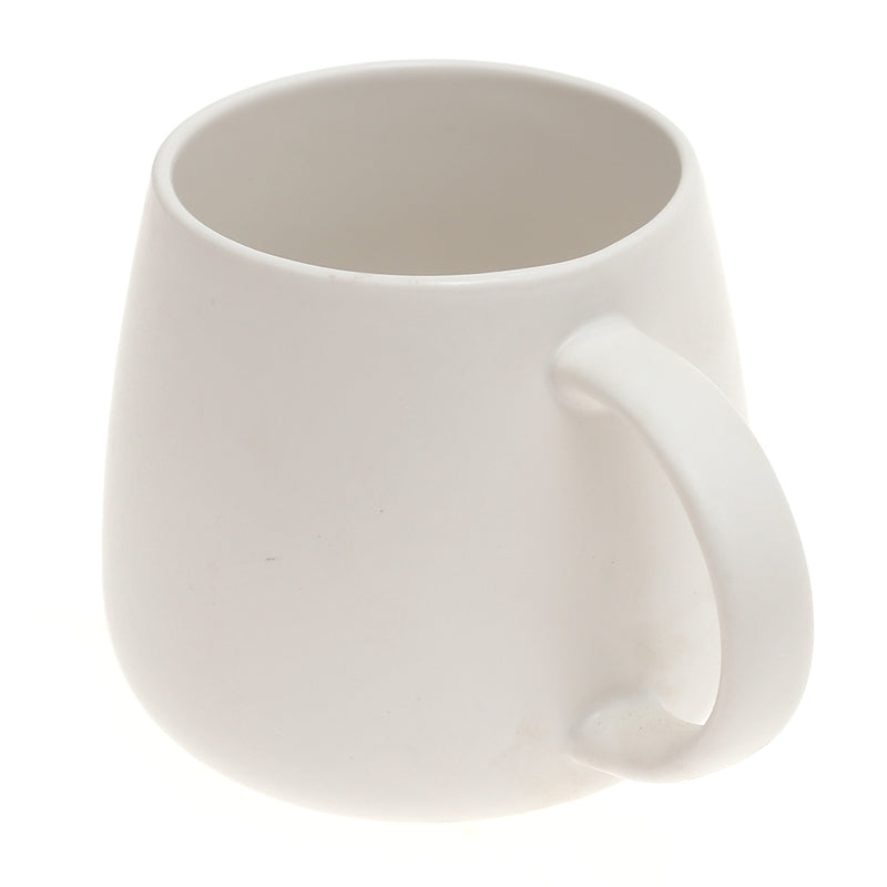 Minimalist Ceramic Mug 490ml – Matte Black or White - Habitt