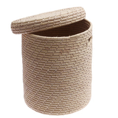 Storage Basket With Cover Cane-Three