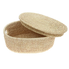 Basket Rectangle with cover Natural