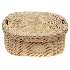 Basket Rectangle with cover L Natural