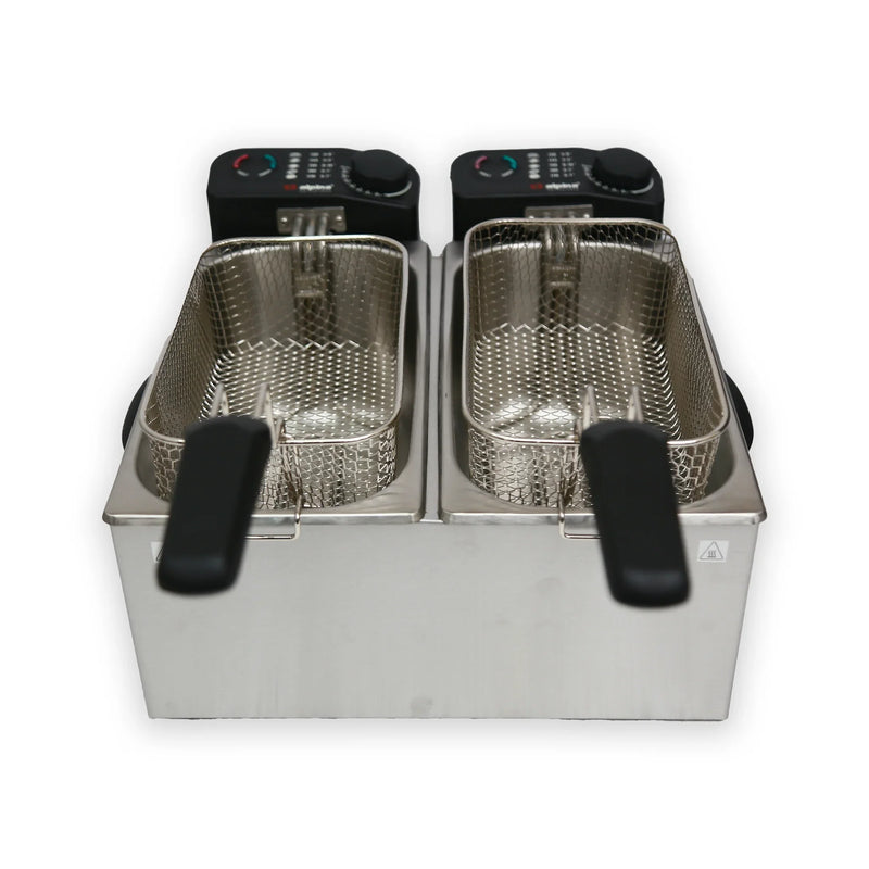 SS.Deep Fryer Twin Bowl F-4008 - Alpina - Habitt