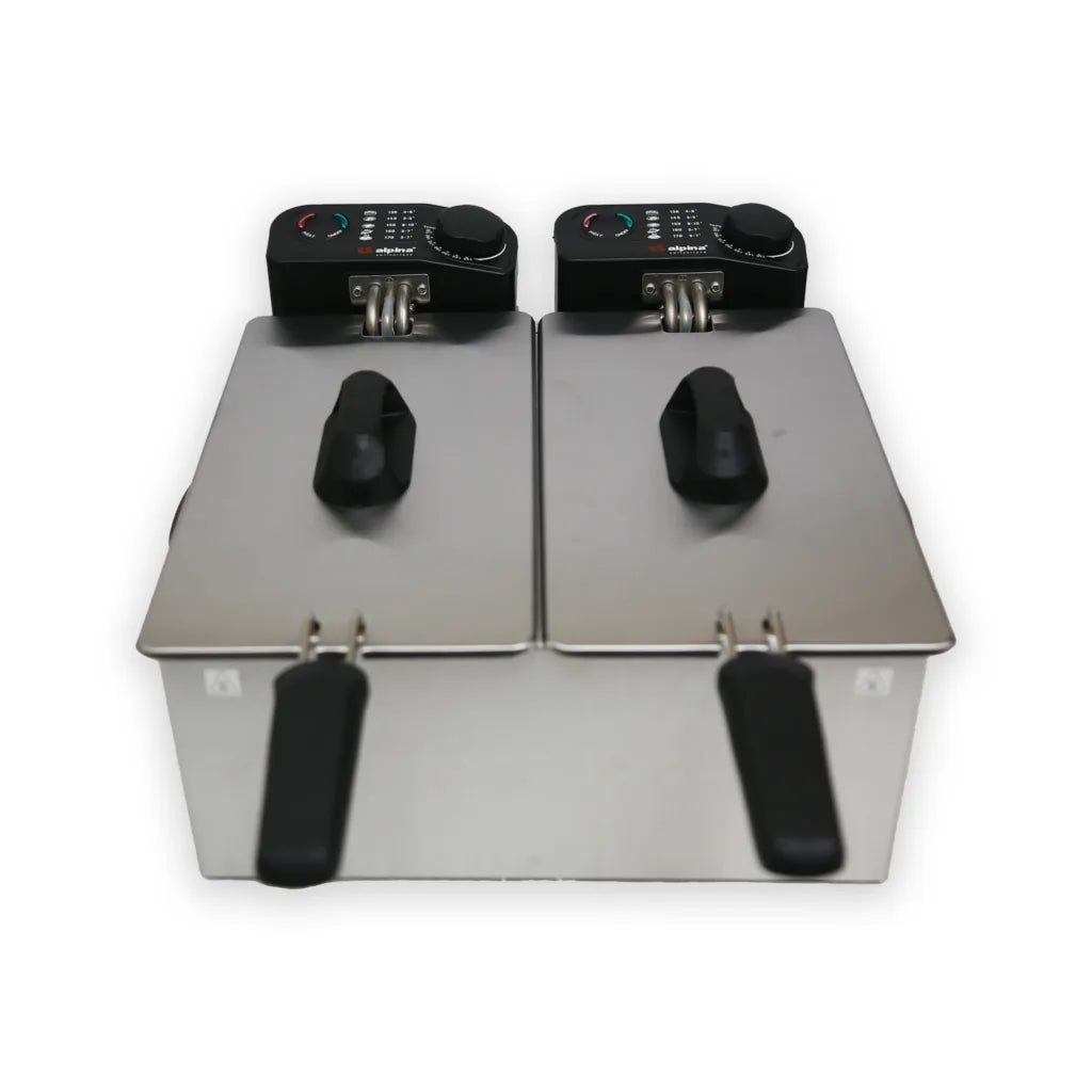 SS.Deep Fryer Twin Bowl F-4008 - Alpina