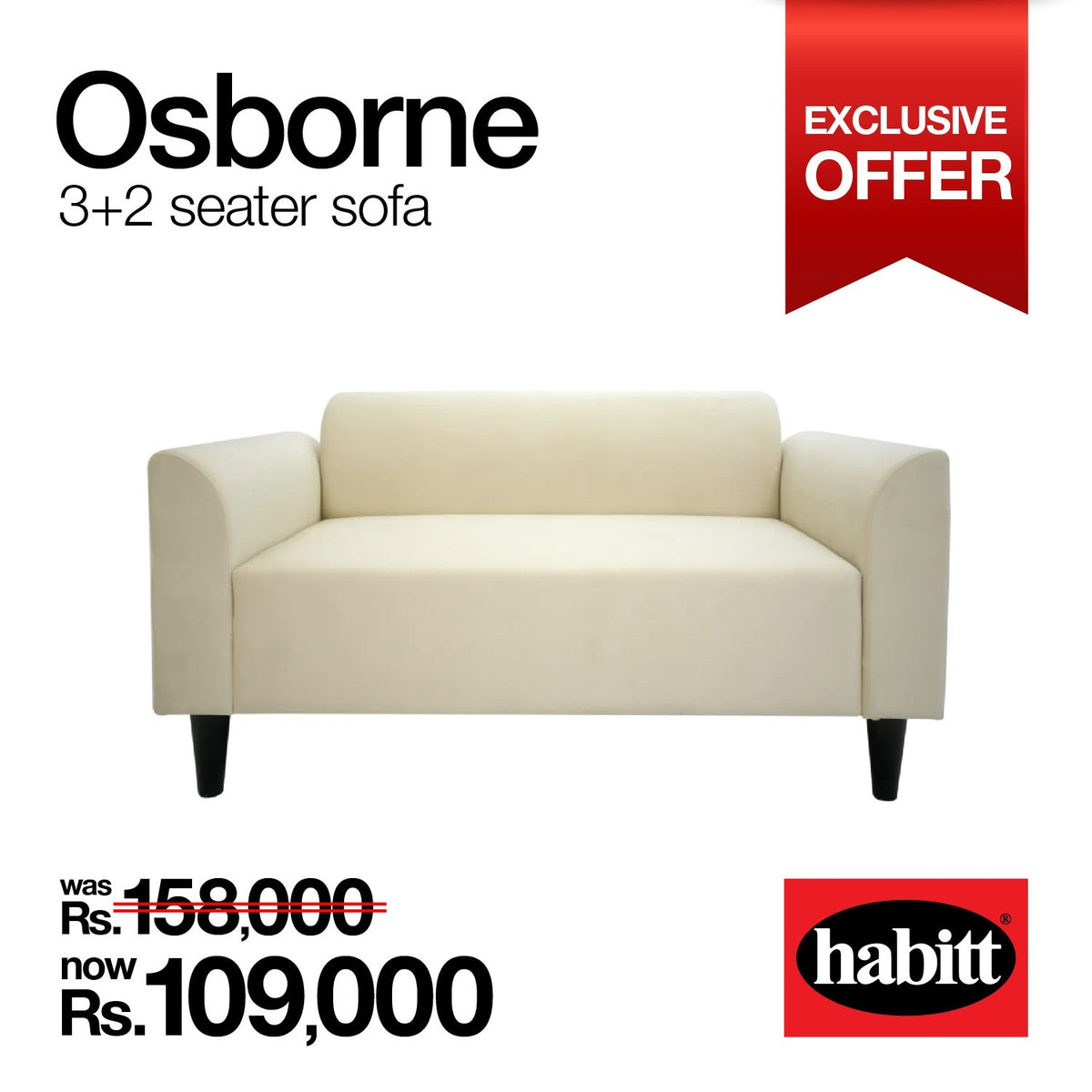 Osborne Seater Sofa (201-01) 2+3 Seater Set Bundle