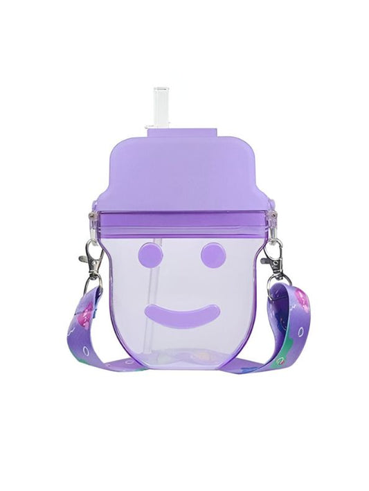 Cute Face Crossbody Water Bottle – 300ml