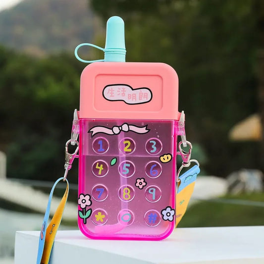 Retro Phone Crossbody Water Bottle – 300ml