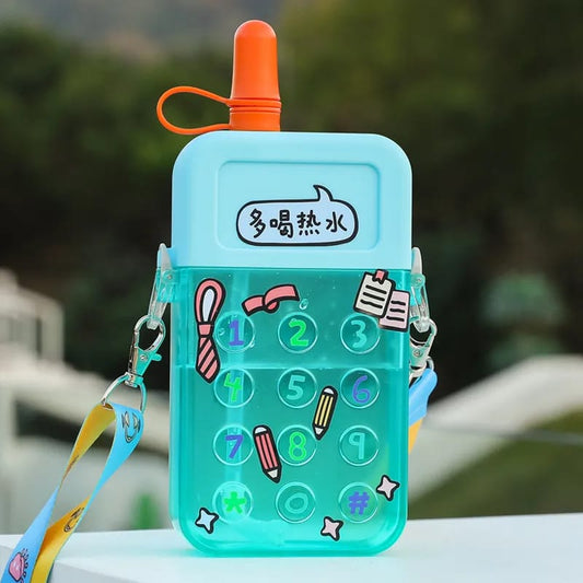 Retro Phone Crossbody Water Bottle – 300ml