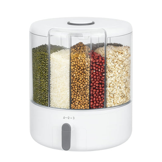 Cereal Dispenser – Multi-Compartment Dry Food Storage Container with Portion Control