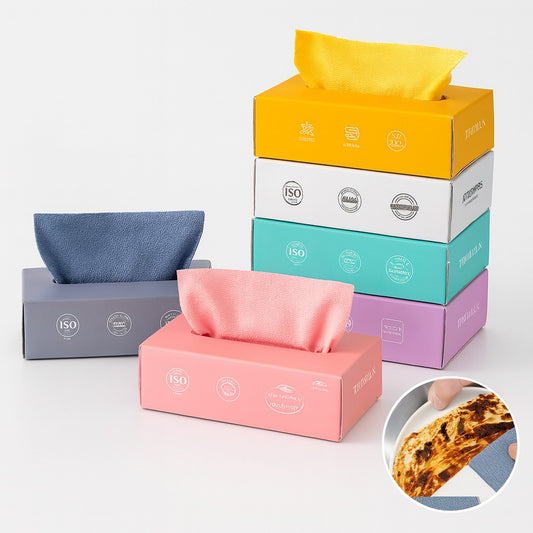 20 PCS Disposable Microfiber Cleaning Cloth (Assorted) – Multi-Purpose, Reusable & Highly Absorbent Wipes for Home & Kitchen