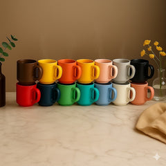 Mini Mugs – Assorted Pack of 6 (Multicolor) (Copy)