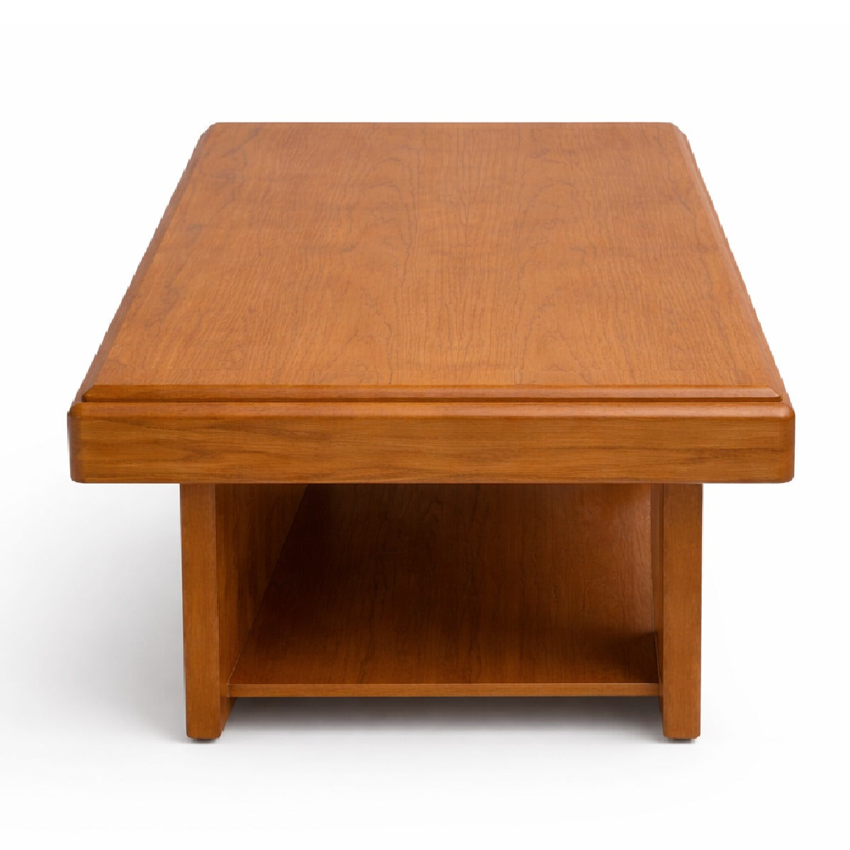Elan Solid Wood Coffee Table with Open Shelf – Modern Minimalist Living Room Center Table - Habitt