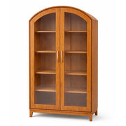 Elan Solid Wood Crockery Unit with Glass Doors – Modern Display Cabinet for Dining & Living Room - Habitt