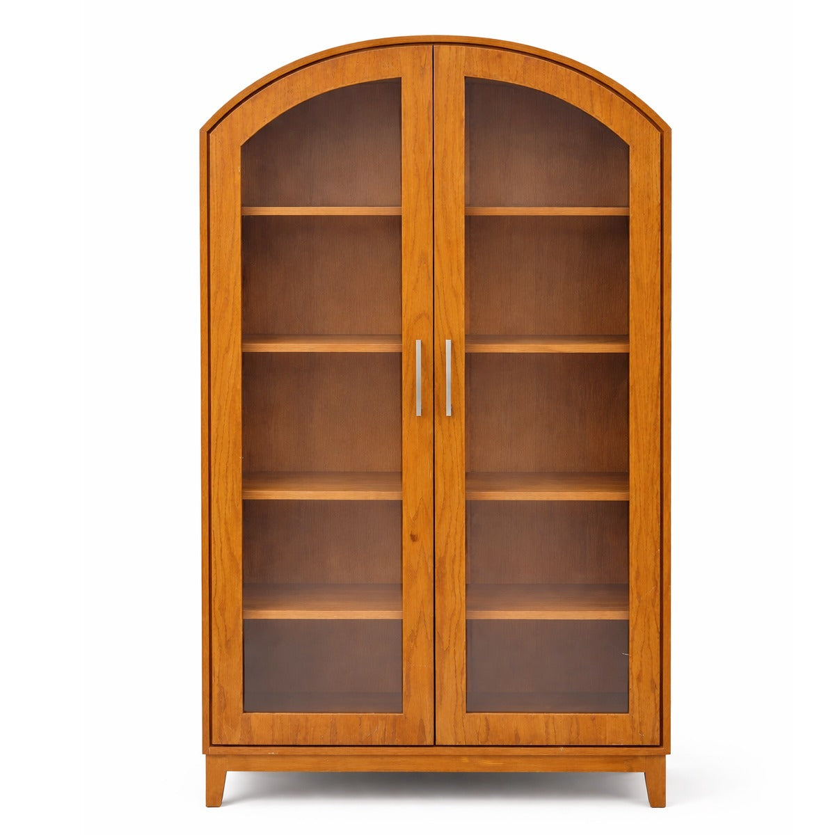 Elan Solid Wood Crockery Unit with Glass Doors – Modern Display Cabinet for Dining & Living Room - Habitt