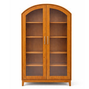 Elan Solid Wood Crockery Unit with Glass Doors – Modern Display Cabinet for Dining & Living Room - Habitt
