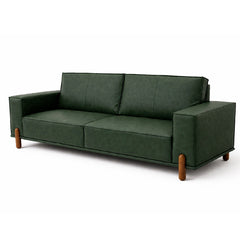 Elan 3 Seater Sofa – Modern Upholstered Fabric Couch with Solid Wood Legs - Habitt